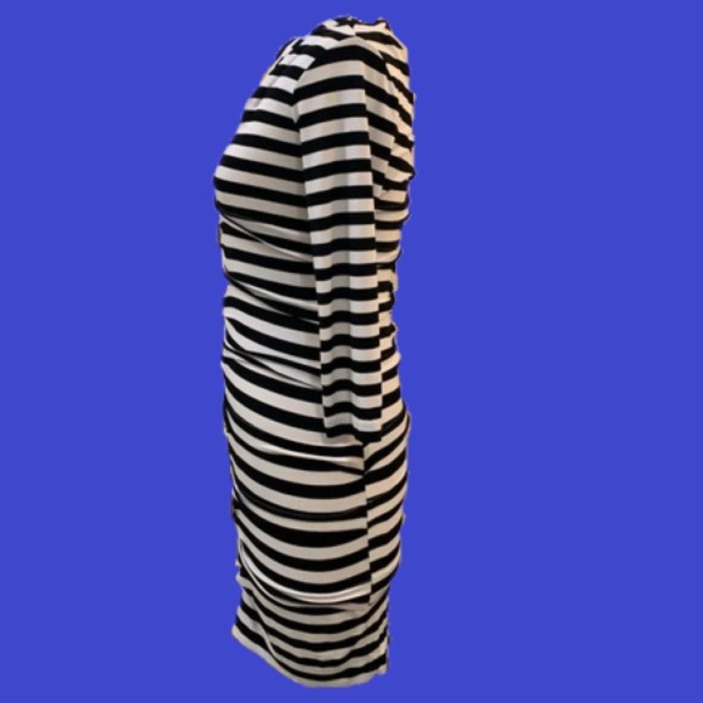 SOLD - Nicole Miller Ruched Jersey Fitted Stretchy Dress - Picture 6 of 16